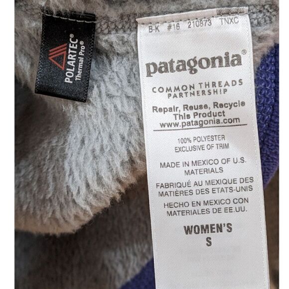 Patagonia Retool Snap-T Fleece Pullover Womens Size S in Grey Purple 25442 FA15 - Picture 6 of 7